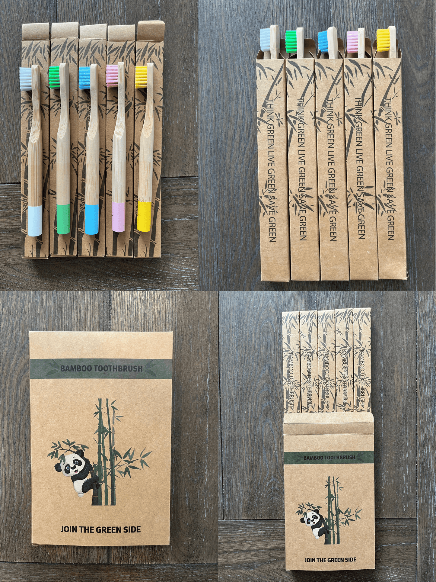Kids Bamboo Toothbrushes- 5 Pack