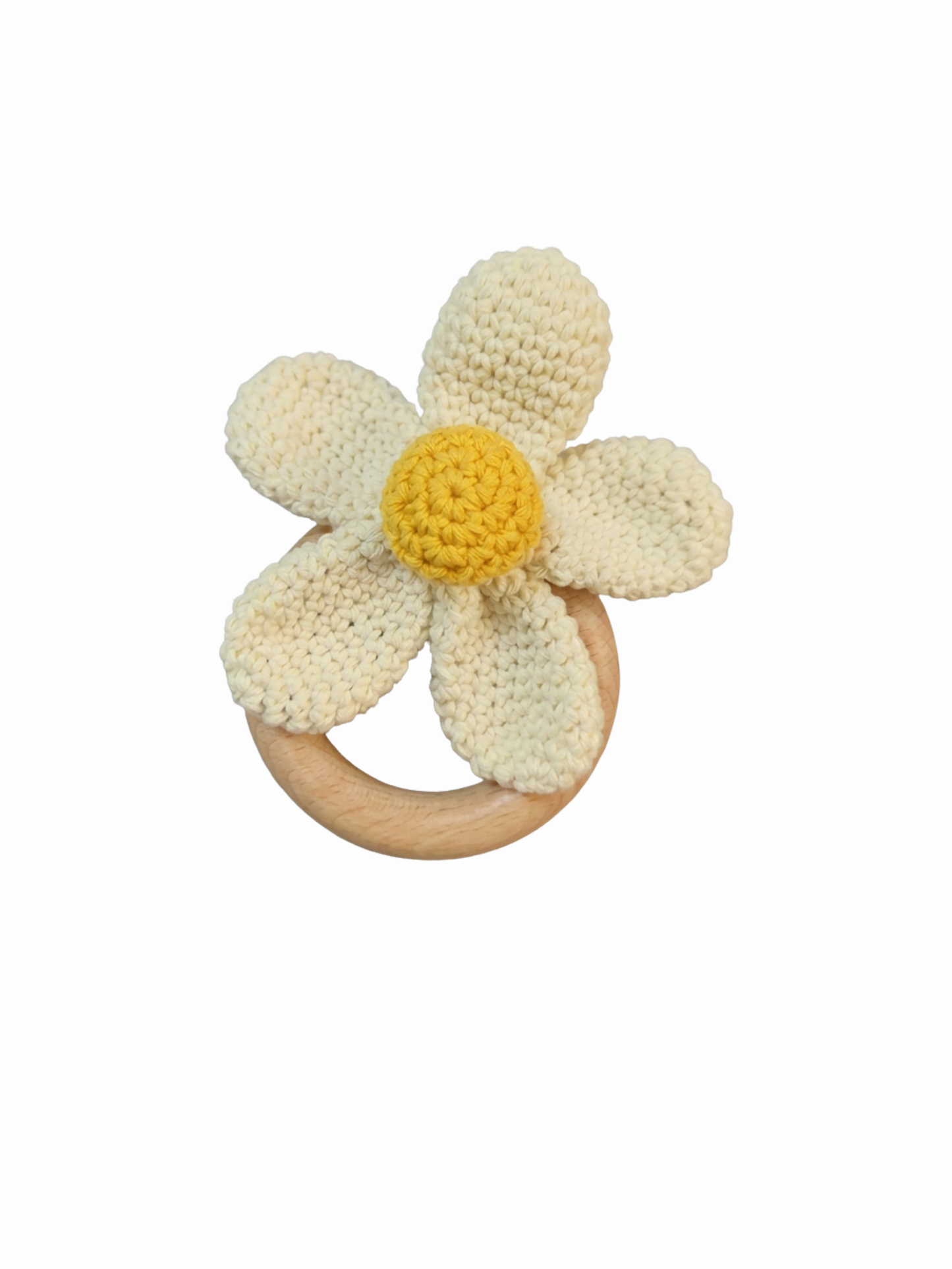 Hand-crocheted Flower Rattle