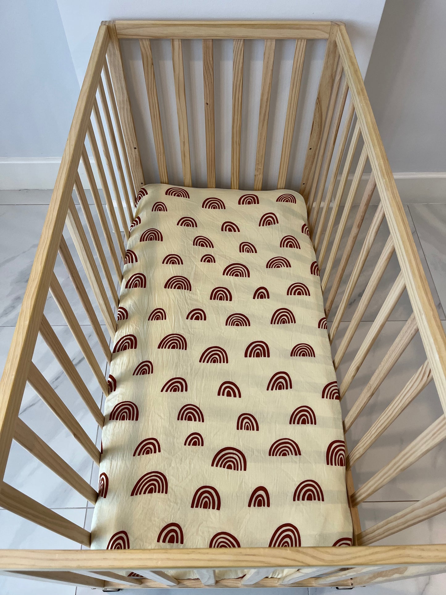 Bamboo Cotton crib sheet- Adobe Archways