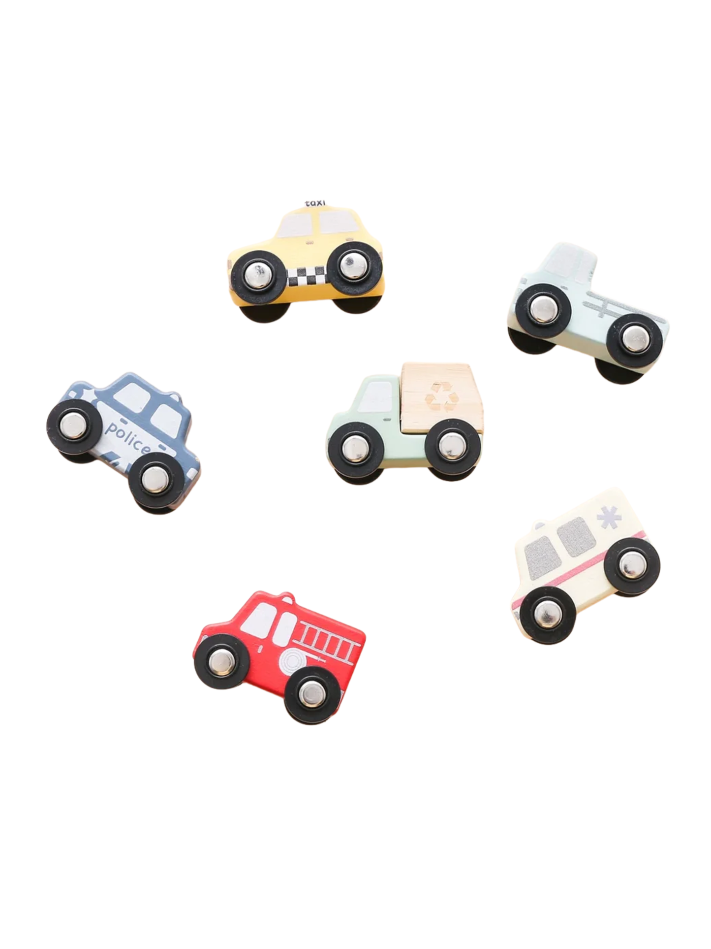 3D Wooden Puzzle with Toy Vehicle Set