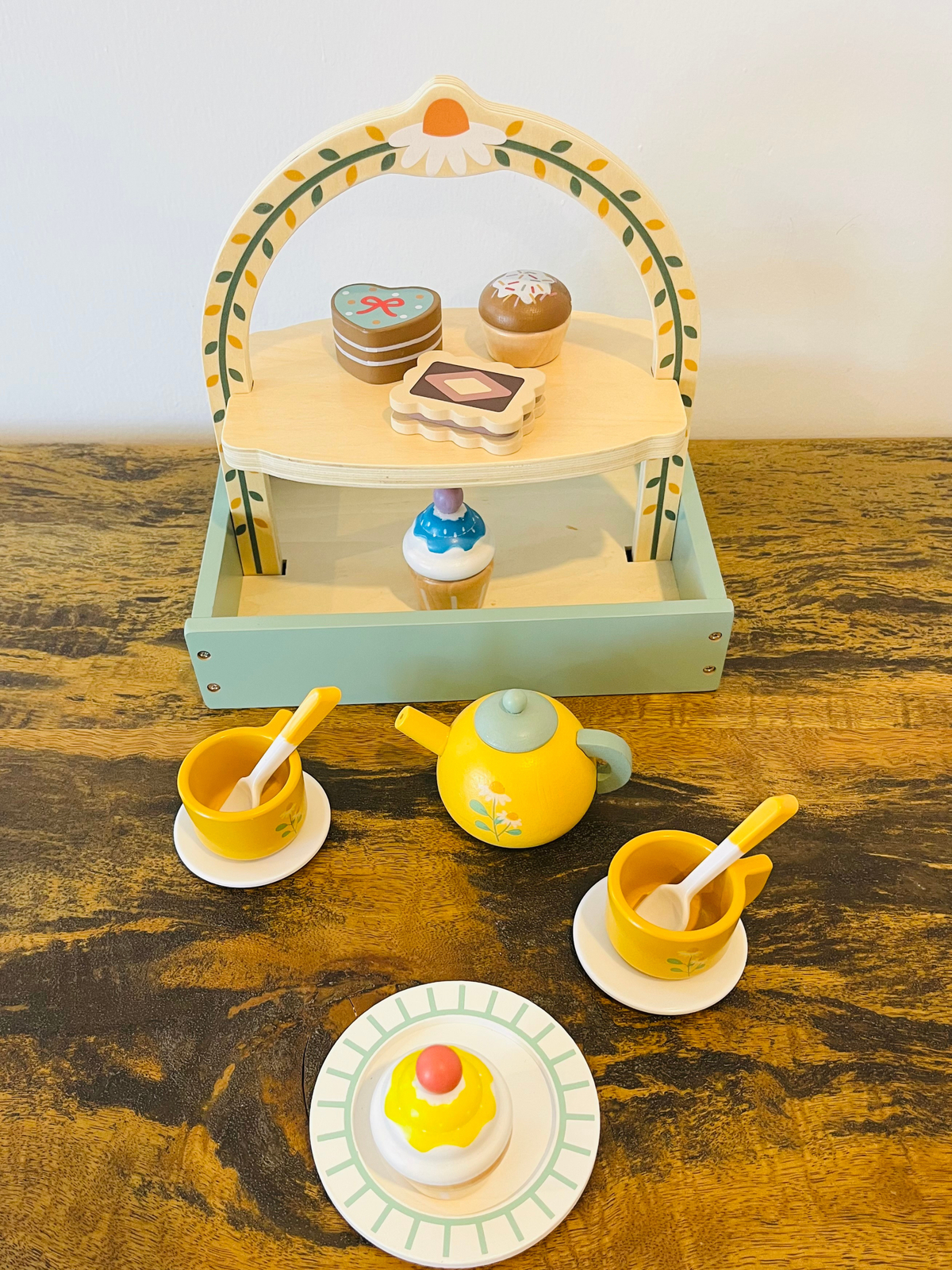 Wooden Afternoon Tea Set