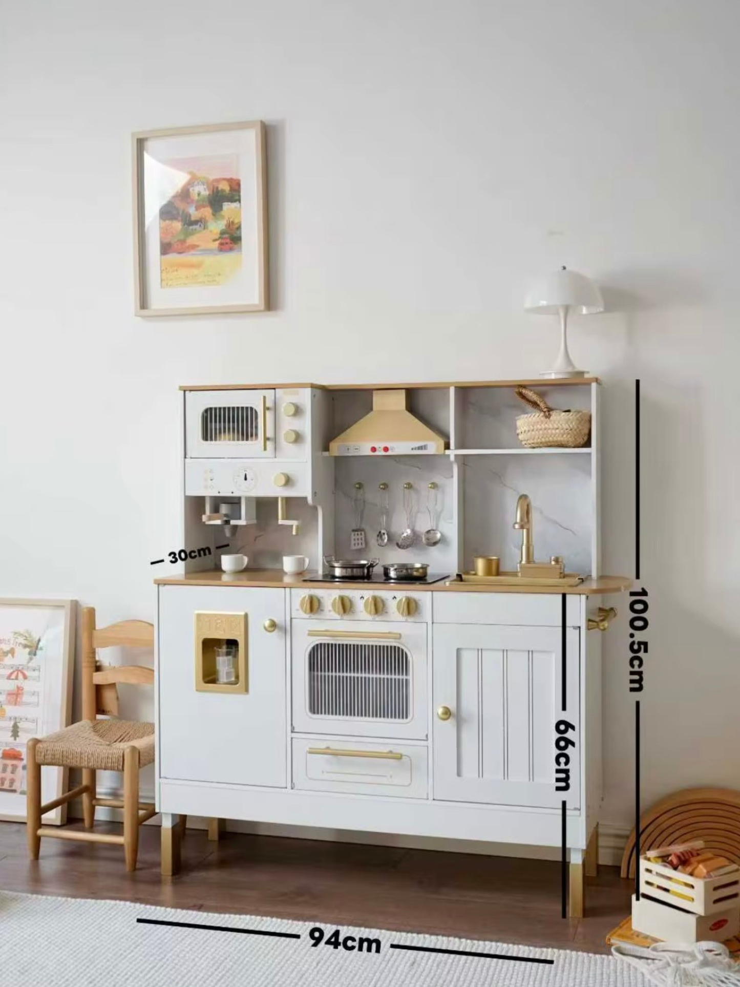 Wooden Play Kitchen- Cotton Koala Luxe