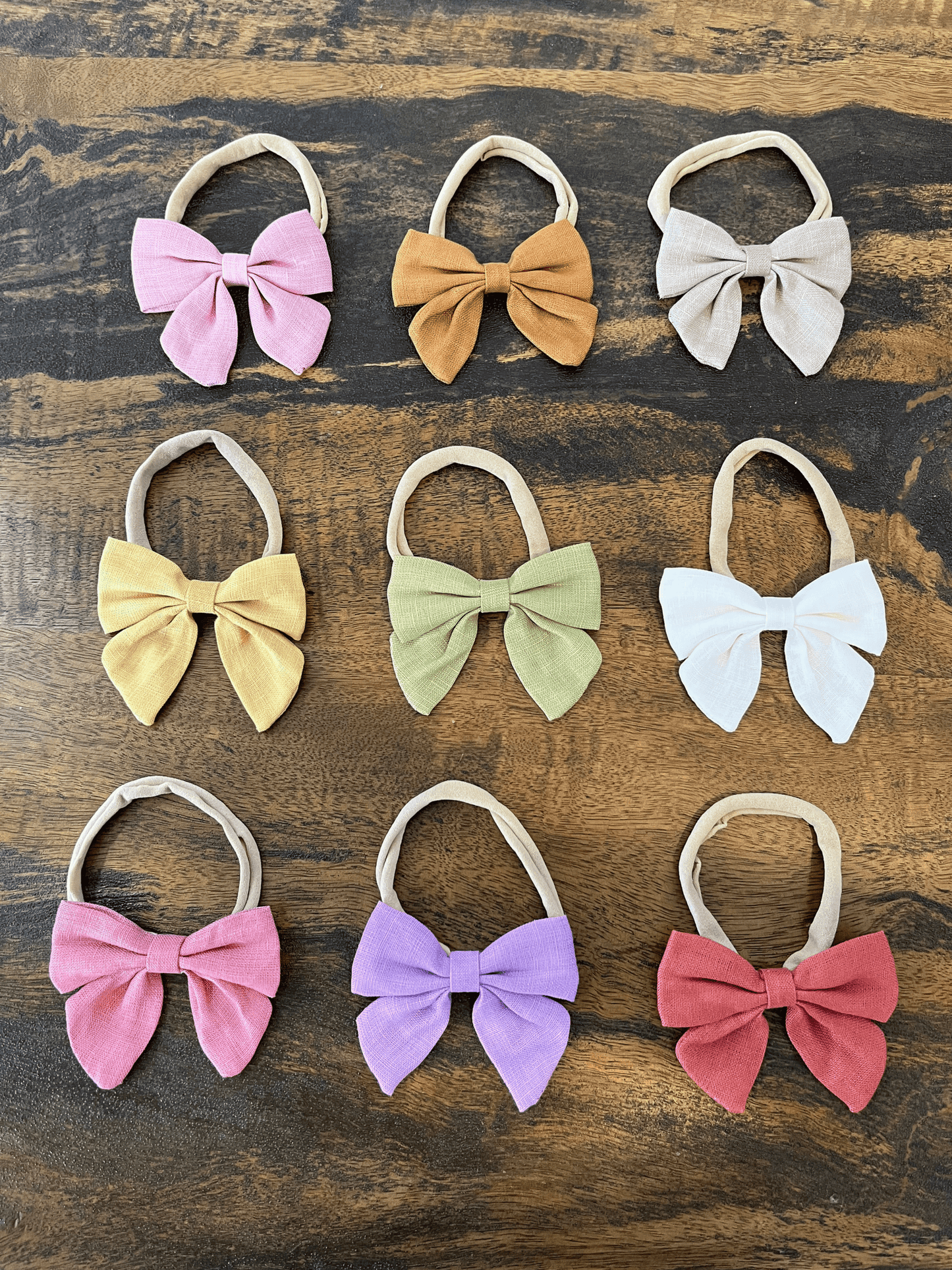 Linen Bow Headband