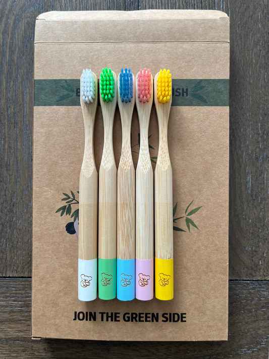 Kids Bamboo Toothbrushes- 5 Pack