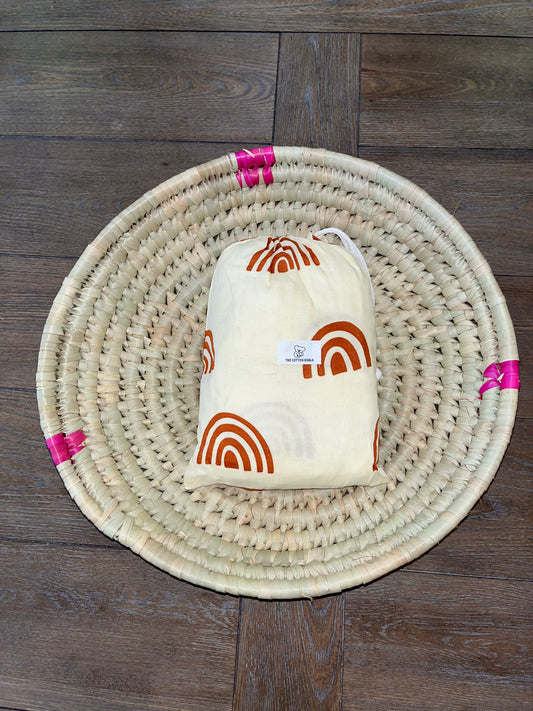 Bamboo Cotton crib sheet- Adobe Archways