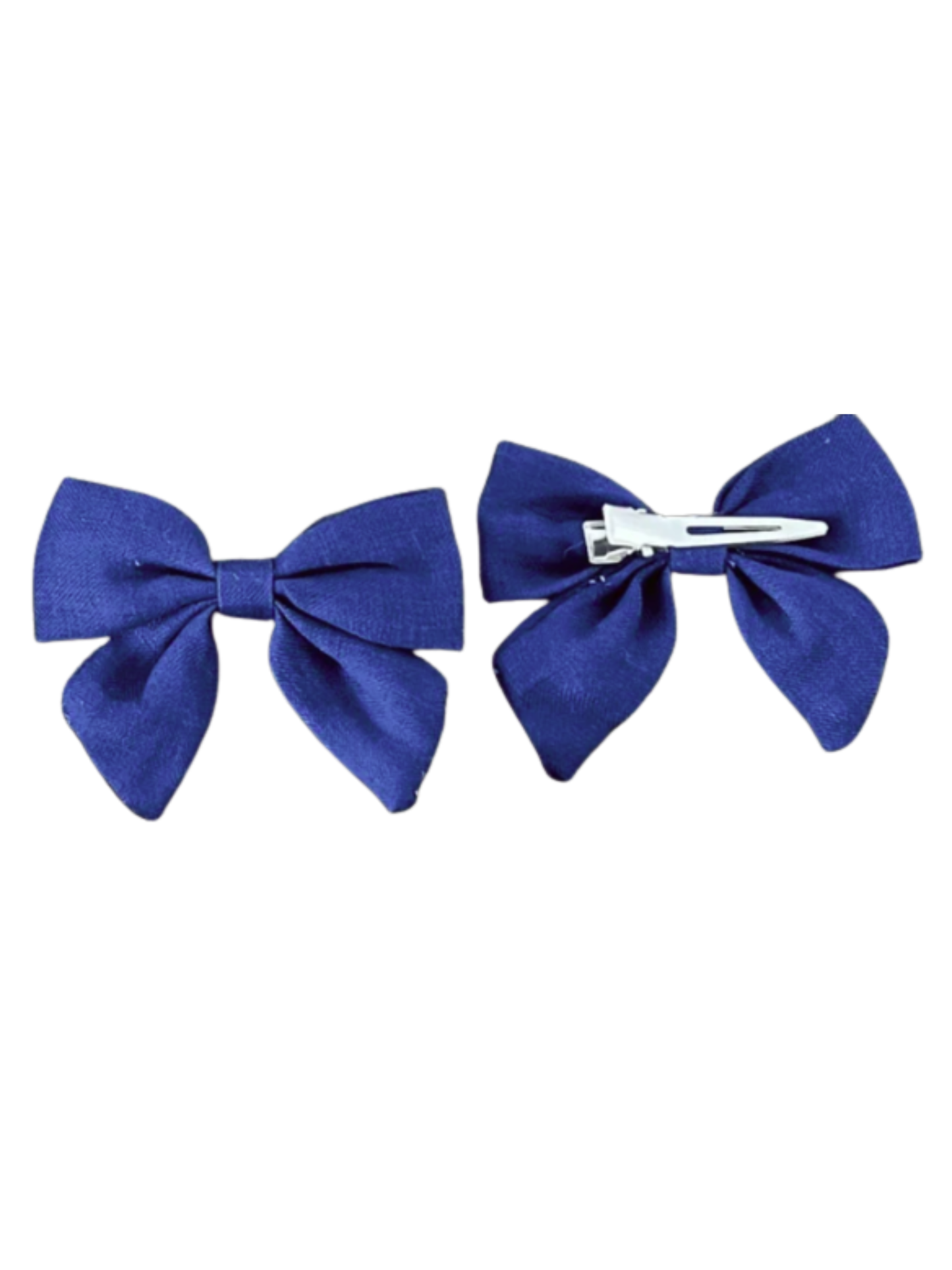 Linen Bow Hair Clips (2-pair)