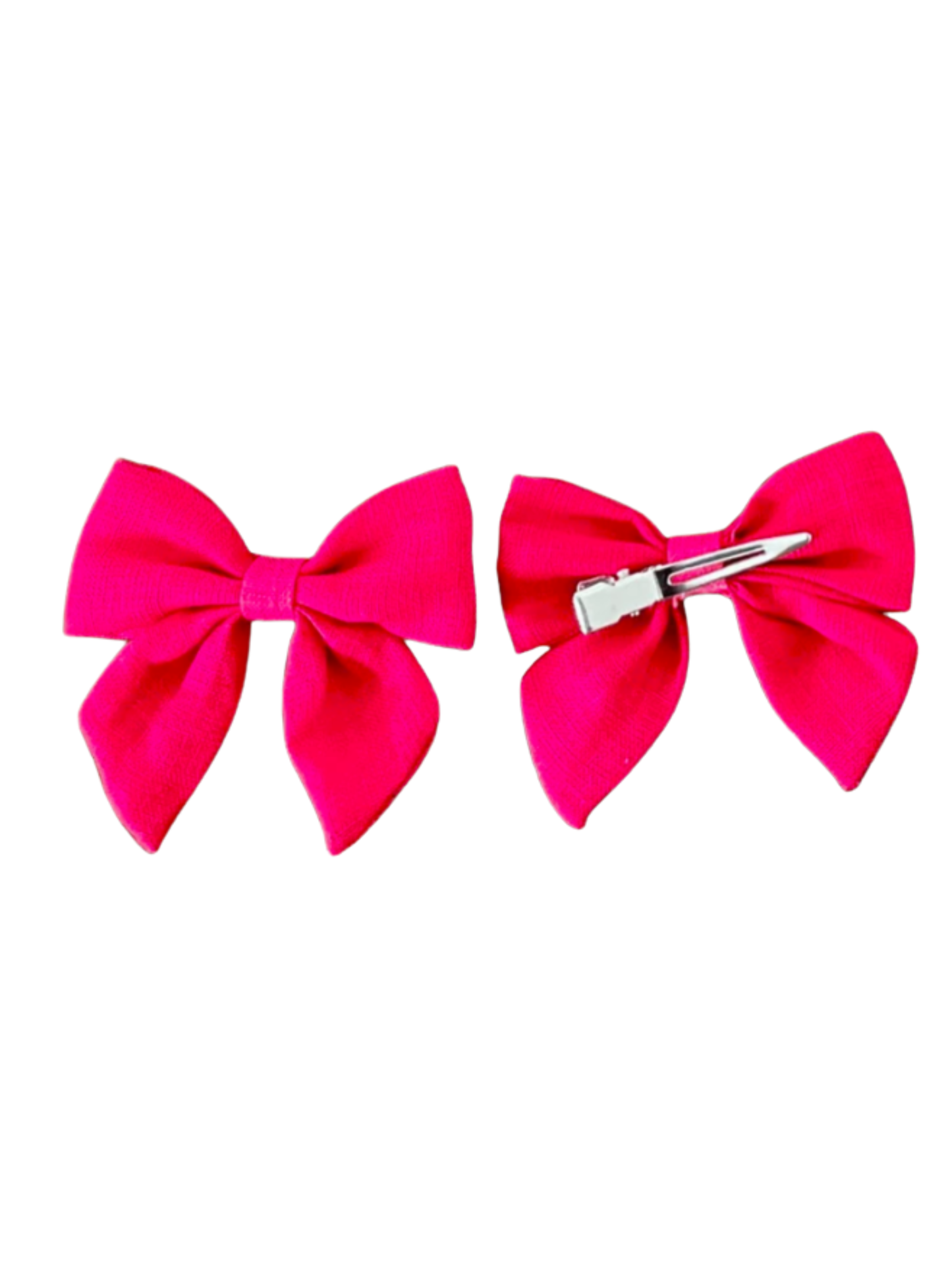 Linen Bow Hair Clips (2-pair)
