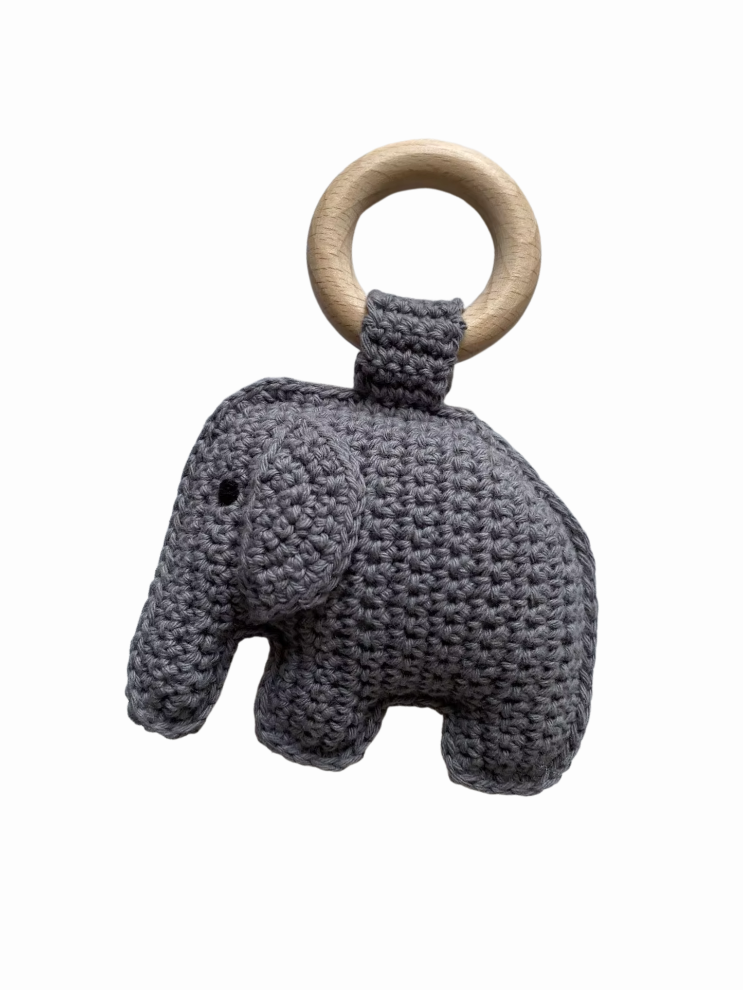 Hand-crocheted Elephant Rattle