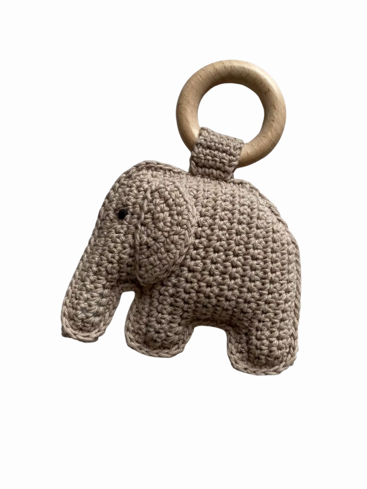Hand-crocheted Elephant Rattle