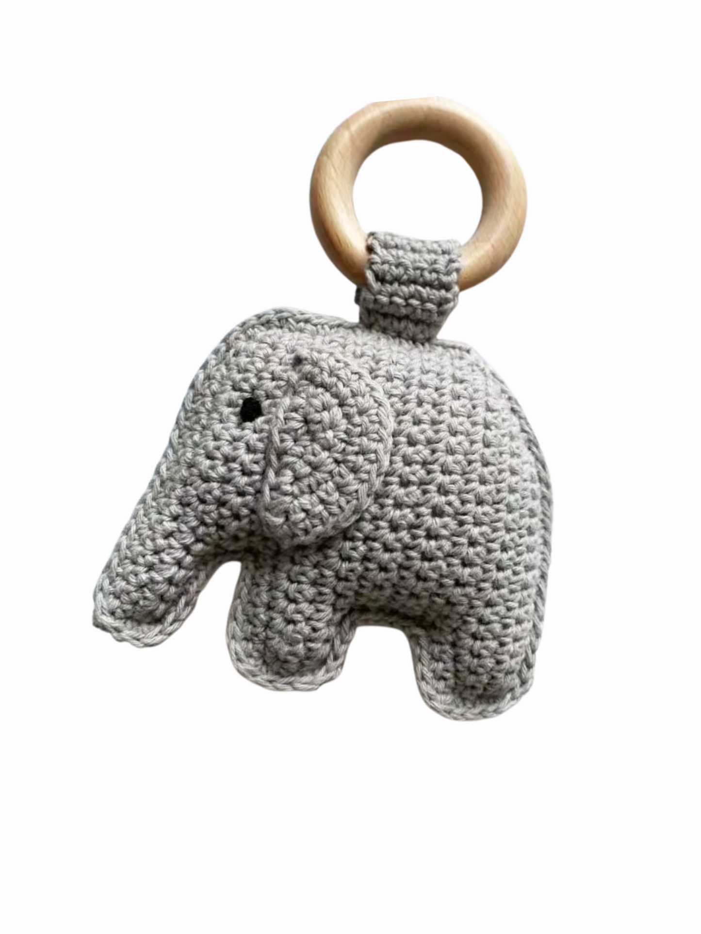 Hand-crocheted Elephant Rattle