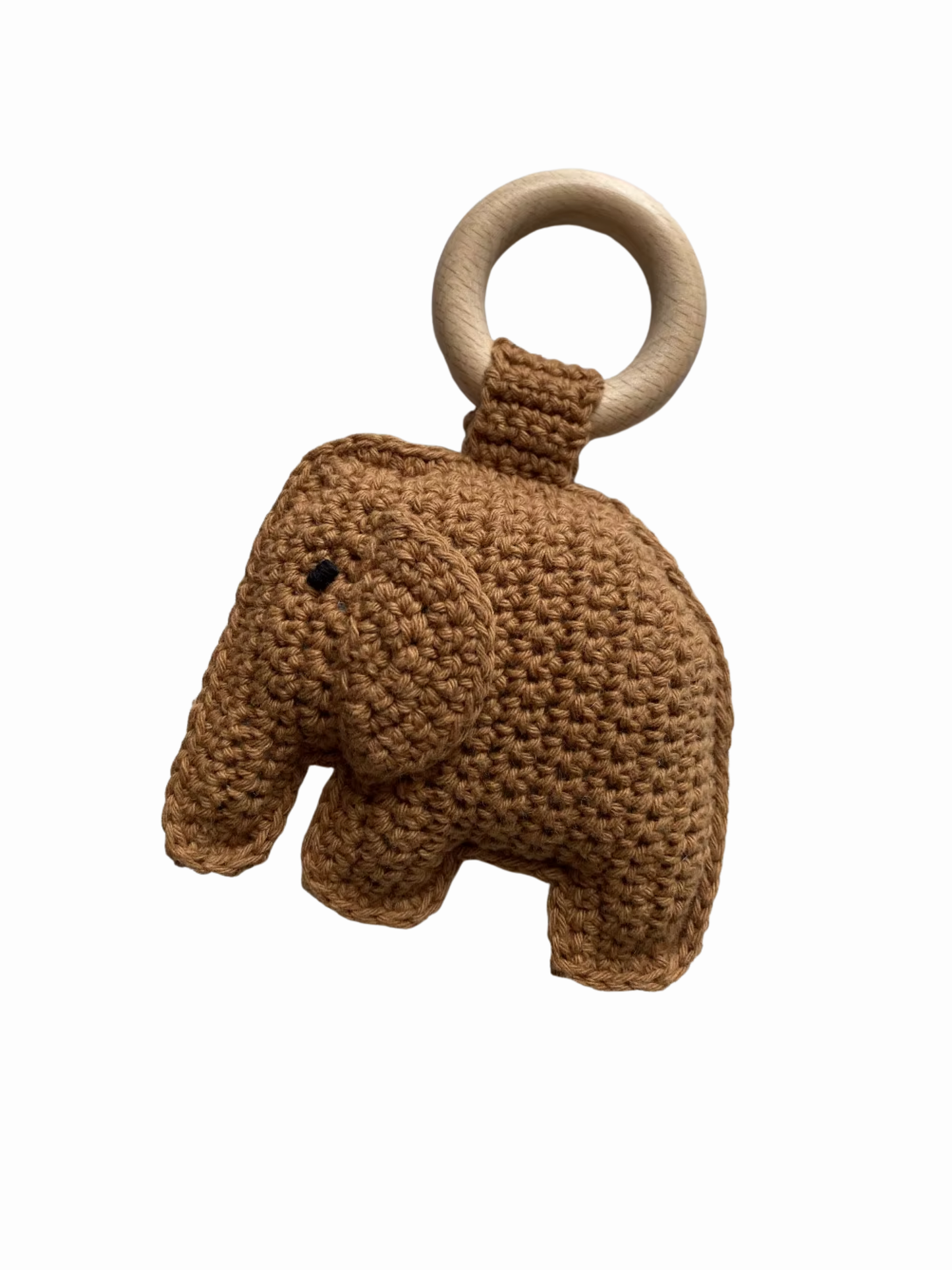 Hand-crocheted Elephant Rattle