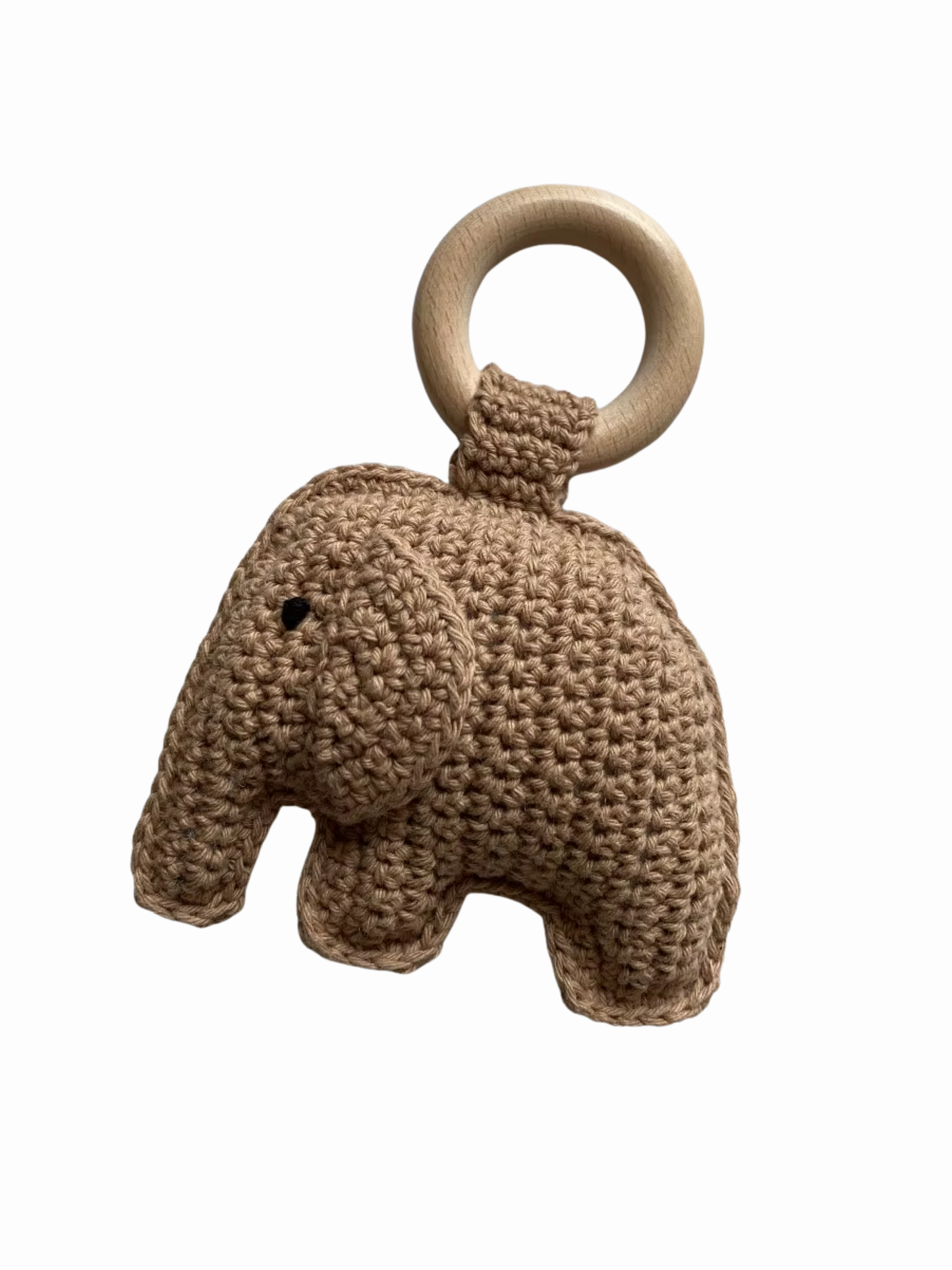 Hand-crocheted Elephant Rattle