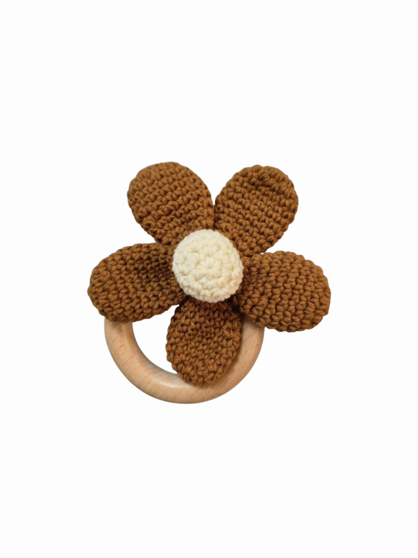 Hand-crocheted Flower Rattle