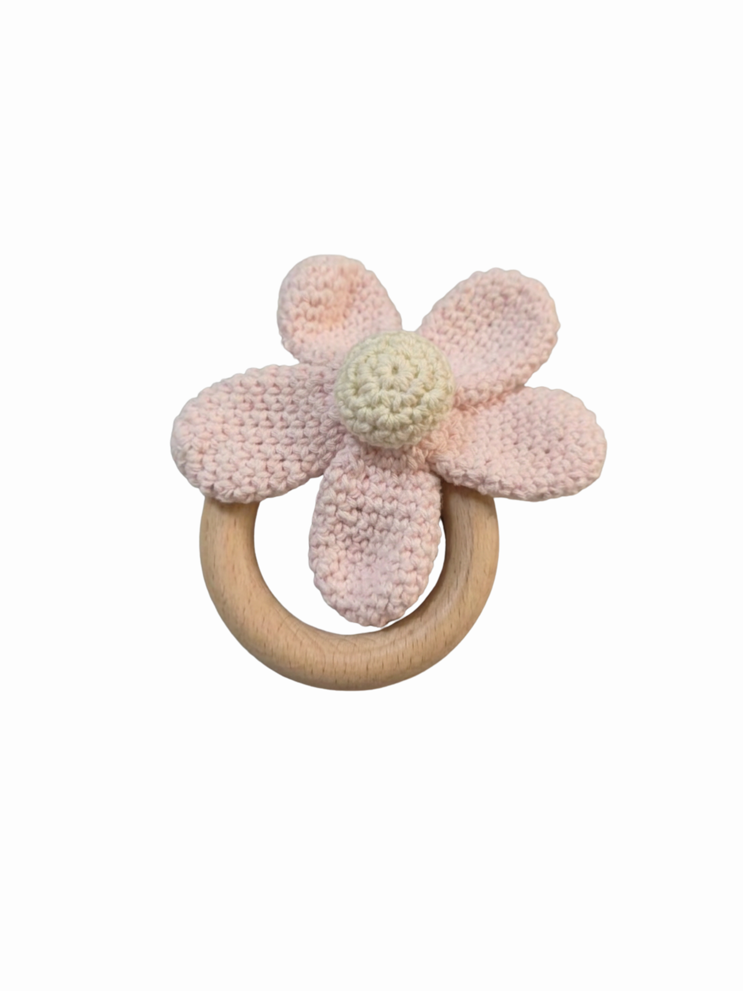 Hand-crocheted Flower Rattle