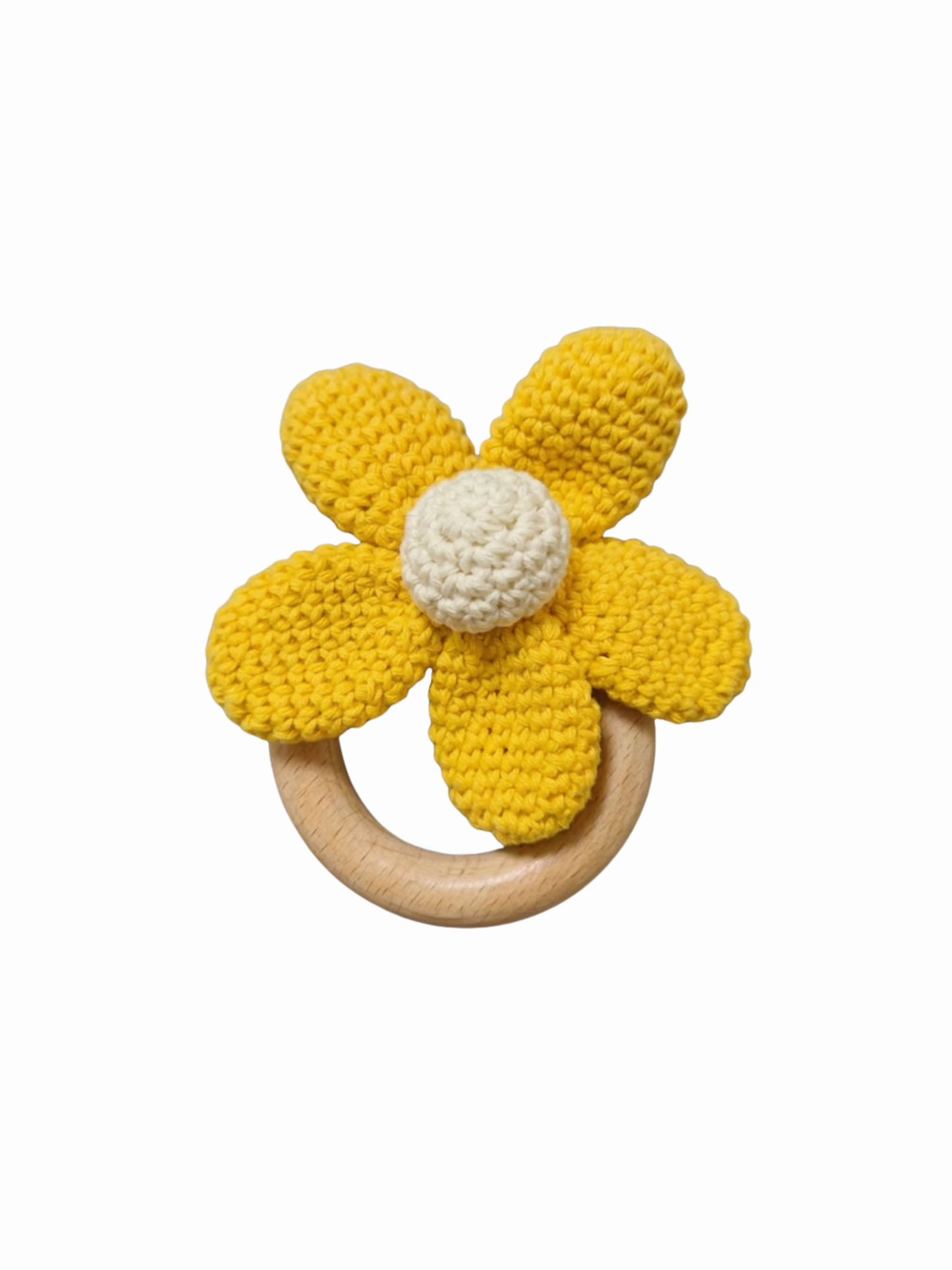Hand-crocheted Flower Rattle