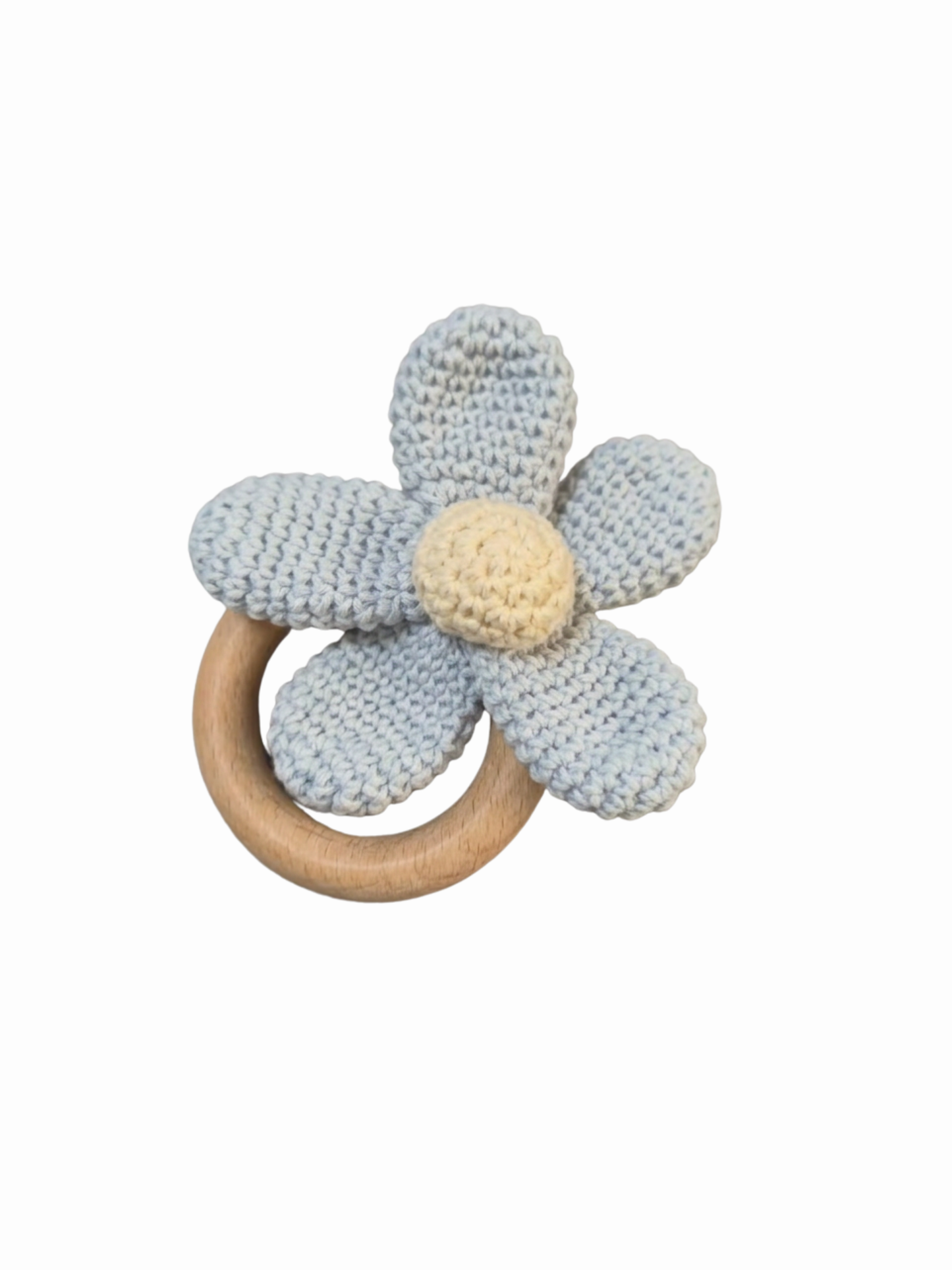 Hand-crocheted Flower Rattle