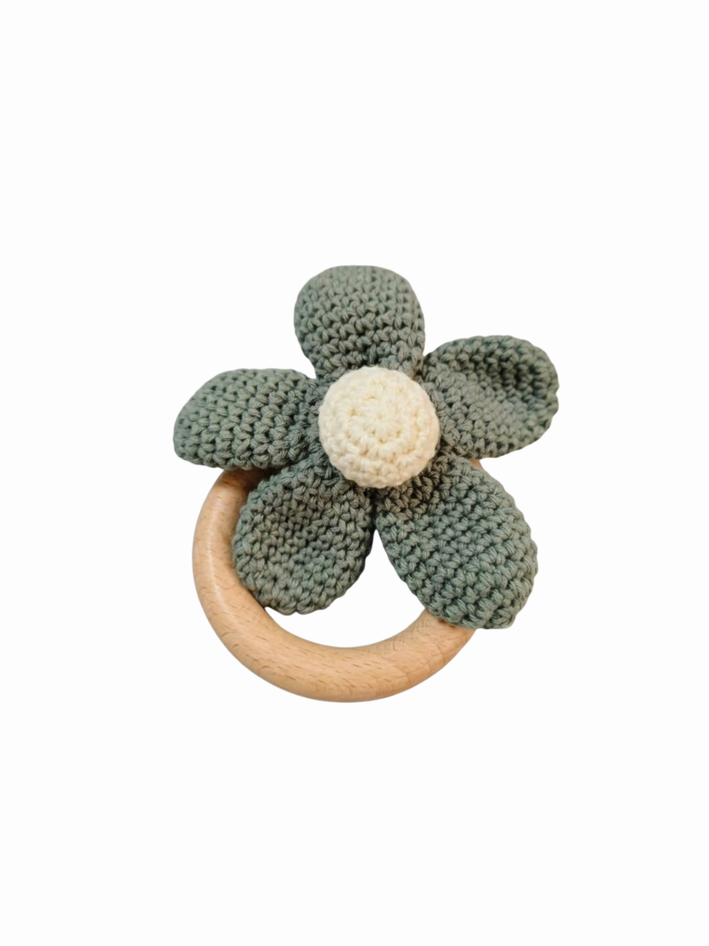 Hand-crocheted Flower Rattle