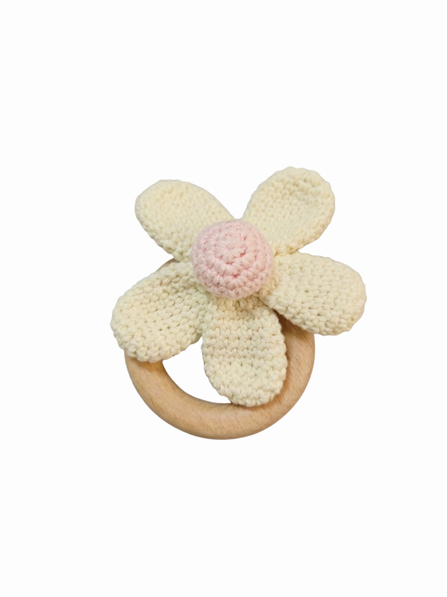 Hand-crocheted Flower Rattle