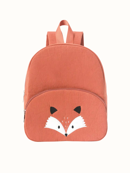 Corduroy Toddler Backpack- Fox