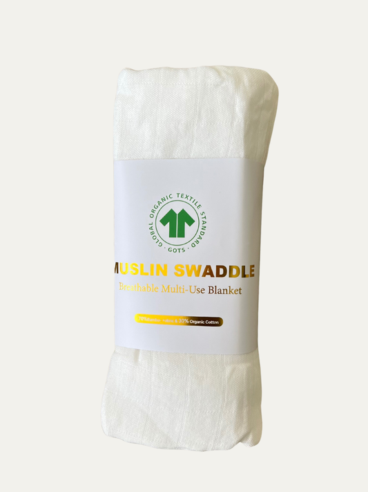 Premium Muslin Swaddle (Bamboo-Cotton) Ivory