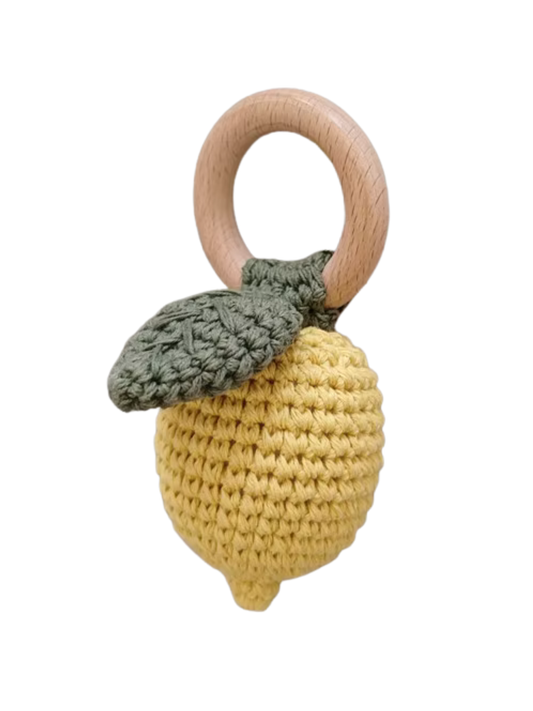 Hand-crocheted Lemon Rattle