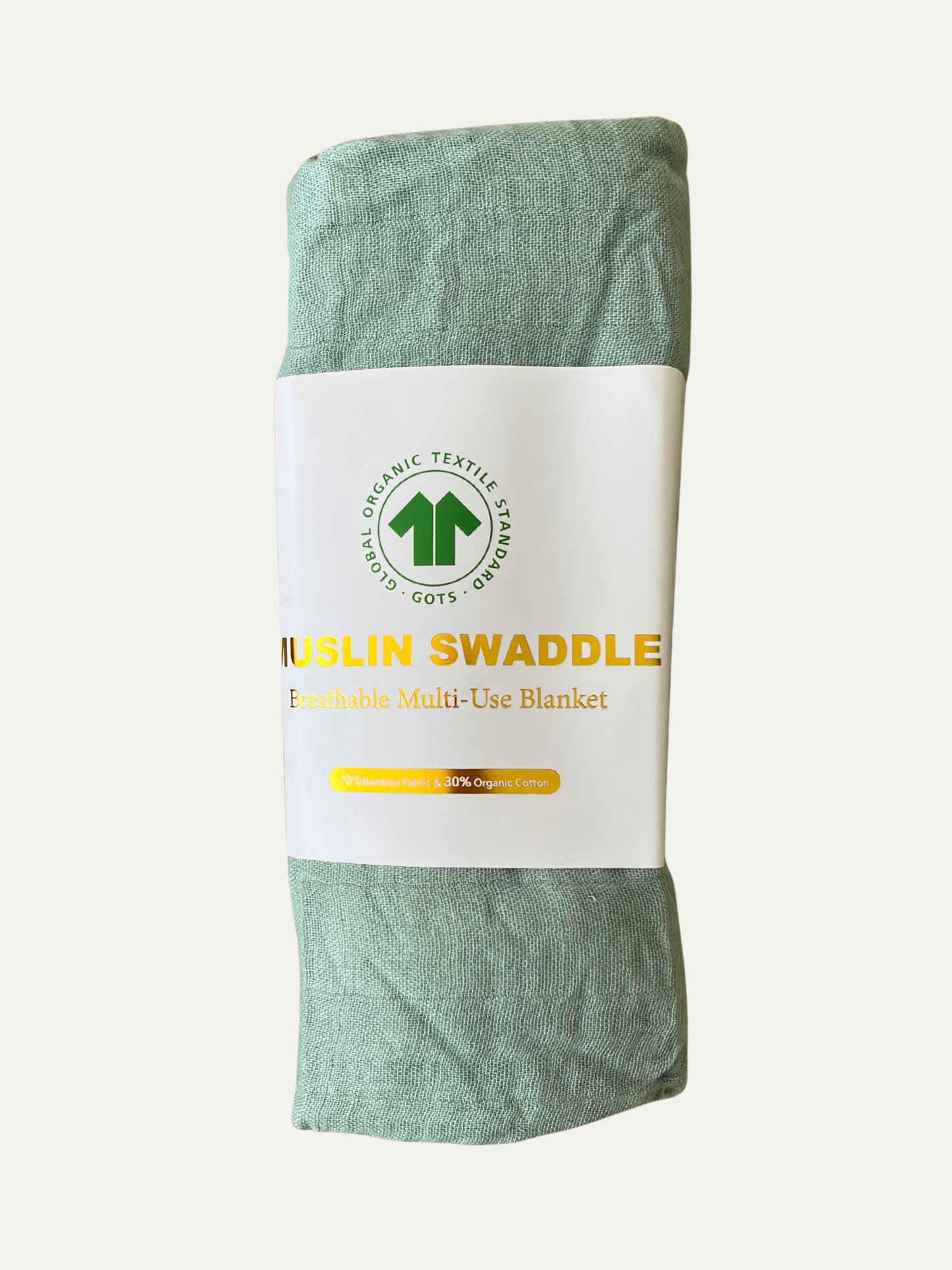 Premium Muslin Swaddle (Bamboo-Cotton) Sage