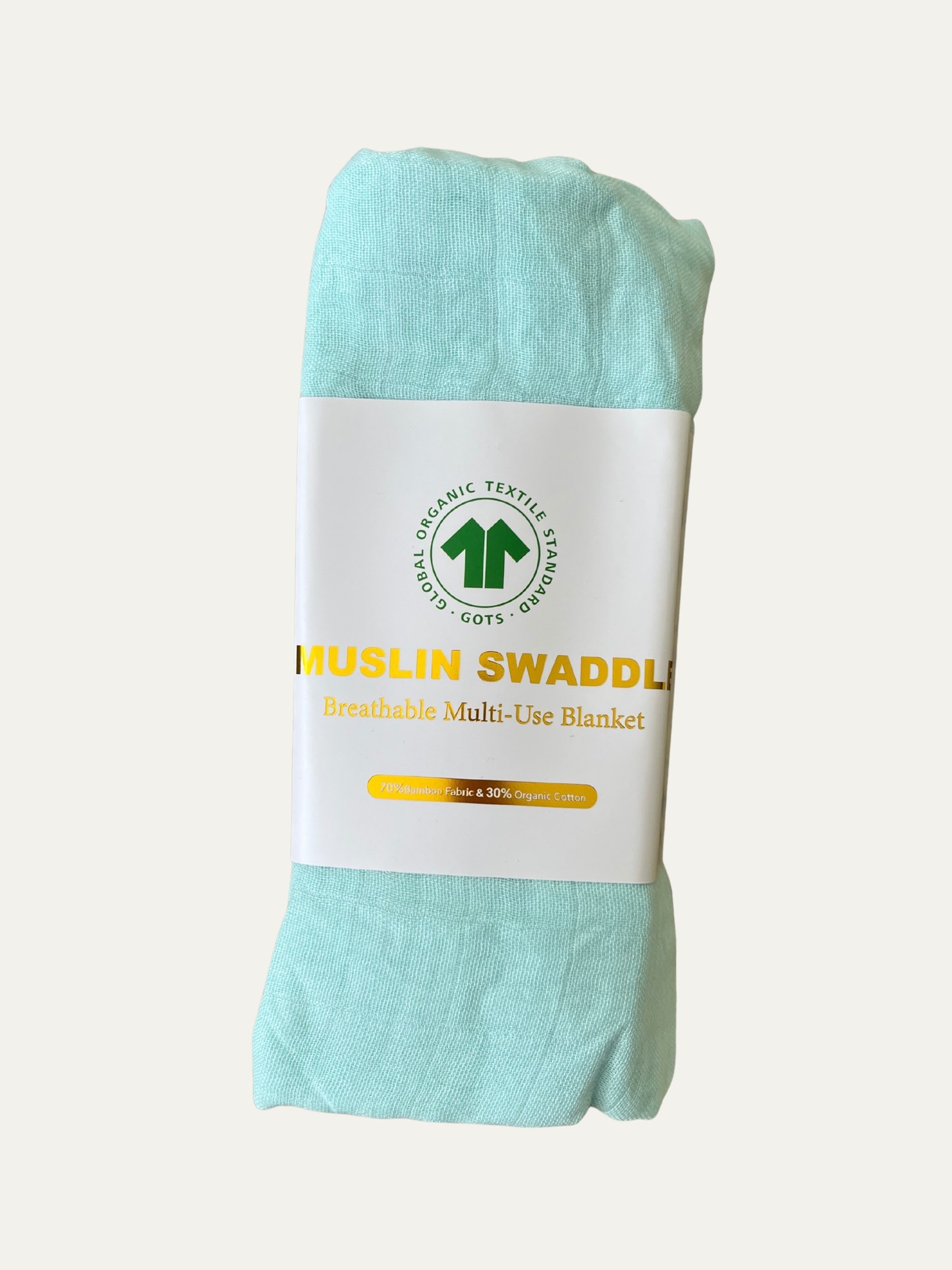 Premium Muslin Swaddle (Bamboo-Cotton) Seafoam