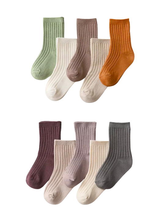 Toddler & Kids' Organic Cotton Socks- 5 pack