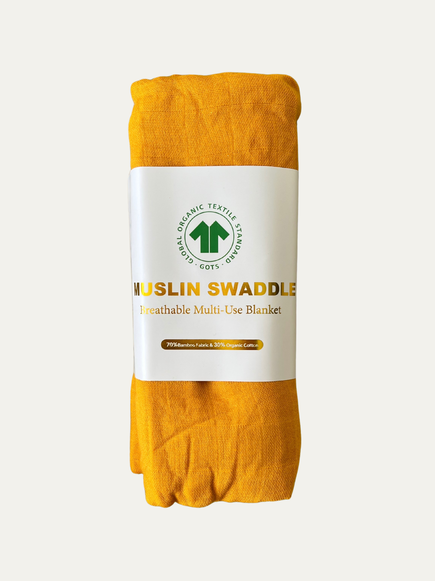 Premium Muslin Swaddle (Bamboo-Cotton) Turmeric